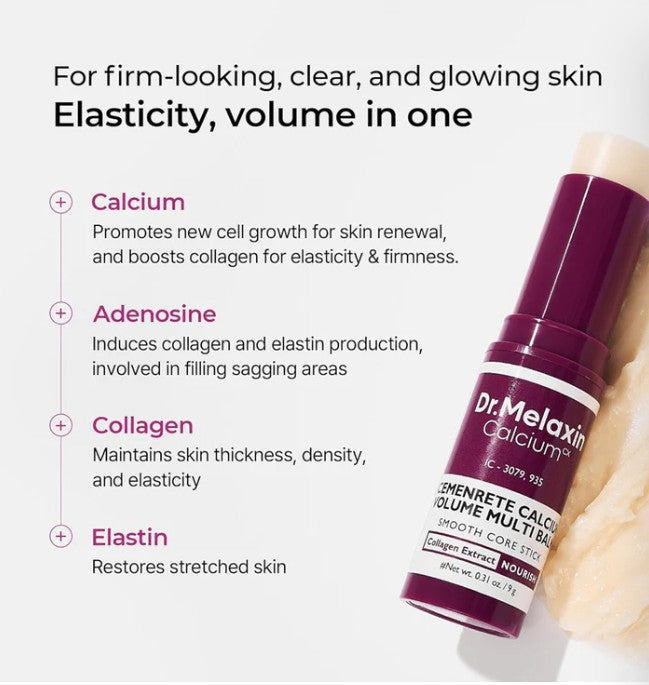 Dr. Melaxin Cemenrete Calcium Multi Balm 9g – Korean Collagen Face & Eye Stick | All-in-One Wrinkle & Hydration Care.