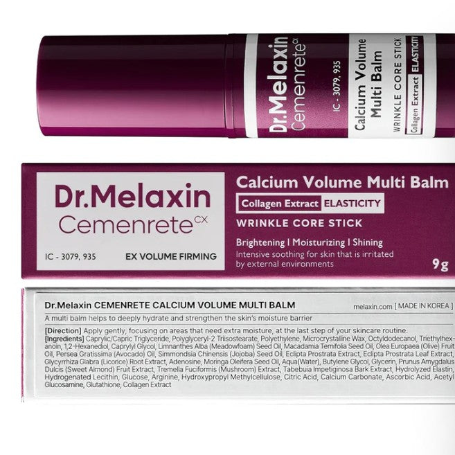 Dr. Melaxin Cemenrete Calcium Multi Balm 9g – Korean Collagen Face & Eye Stick | All-in-One Wrinkle & Hydration Care.