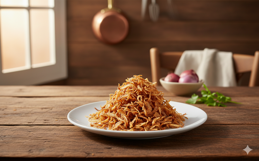 Premium Crispy Fried Onions 490 g – بصل مقلي مقرمش فاخر – جودة ممتازة.