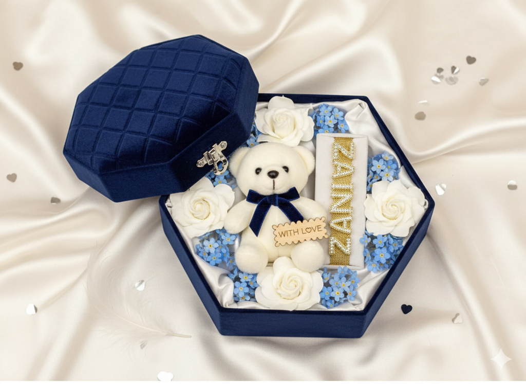 18K Gold Plated Jewelry NAMELET + Box - Personalized.