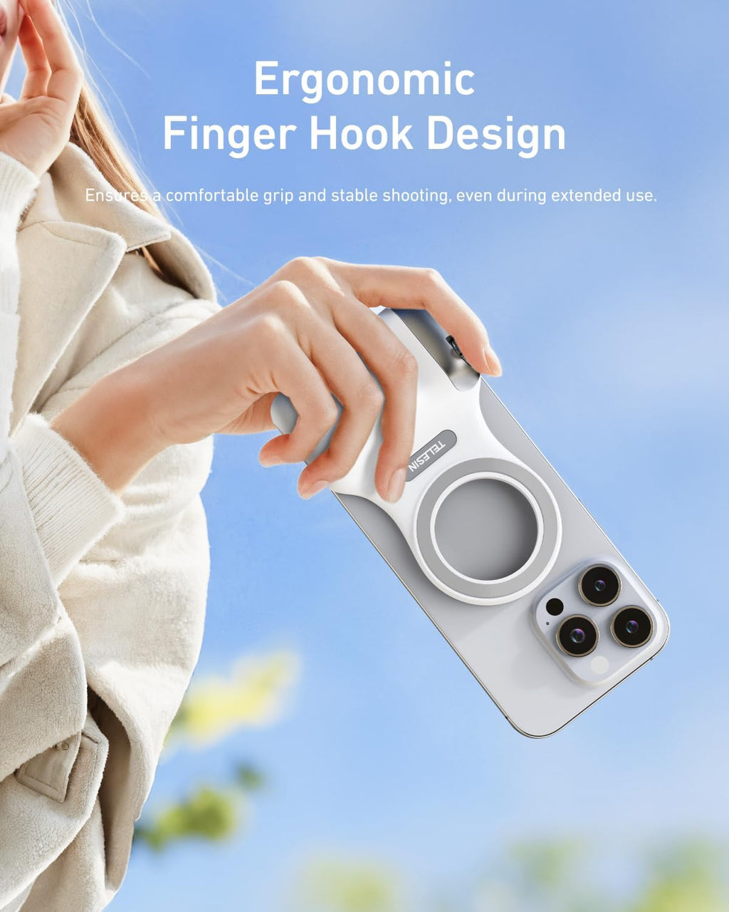 Telesin Fun Shot Magnetic Phone Camera Grip and Selfie Light Kit