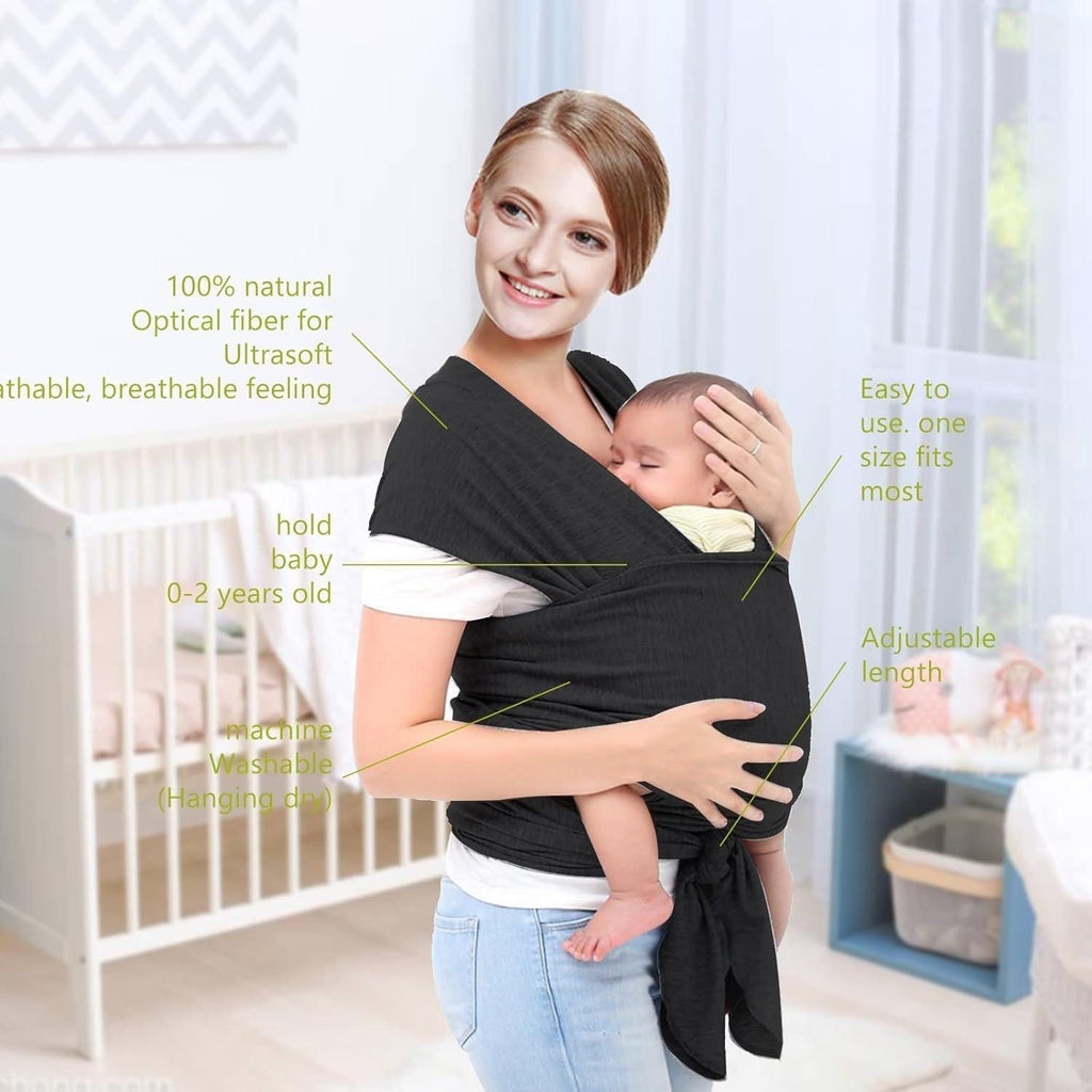 Baby Wrap Carrier - All in 1 Original Breathable Baby Sling.