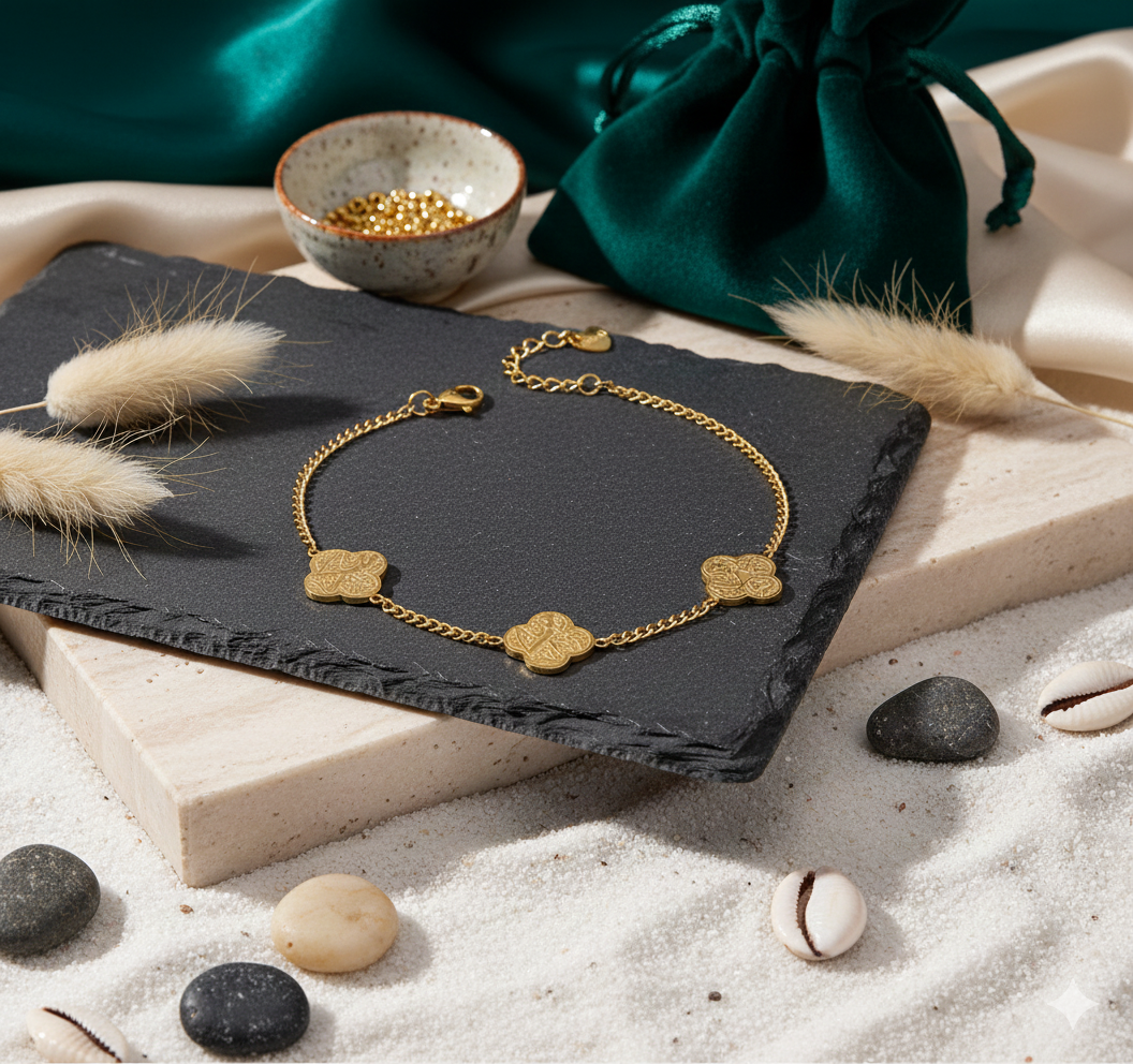 18K PVD Gold Plated Jewelry - Clover Bracelet