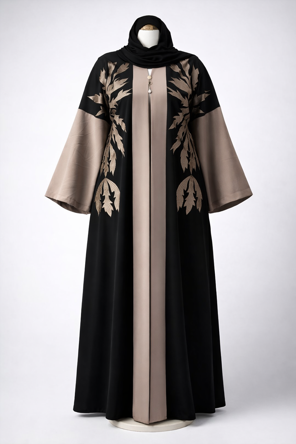 عباية ندى فاخرة مطرزة - مجموعة السهرة الأنيقة - Luxury Embroidered Nidha Abaya - Elegant Evening Collection.