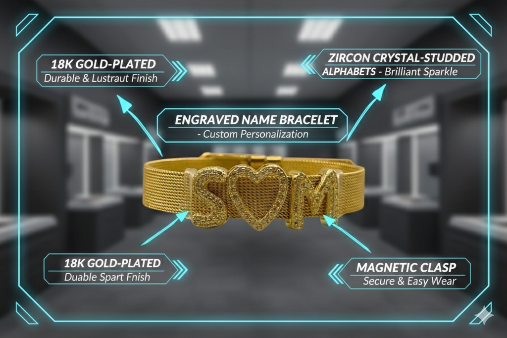 18K Gold Plated Jewelry NAMELET - Personalized.