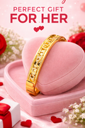 18K Gold Plated Personalized Bangle For Her – Custom Engraved Bracelet – Luxury Elegant Gift.