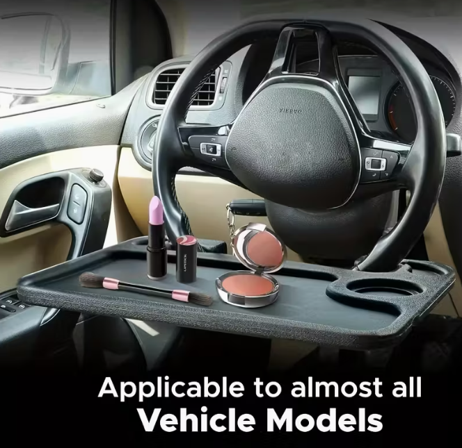 3-in-1 Multifunctional Car Steering Wheel Tray Table Gadget.