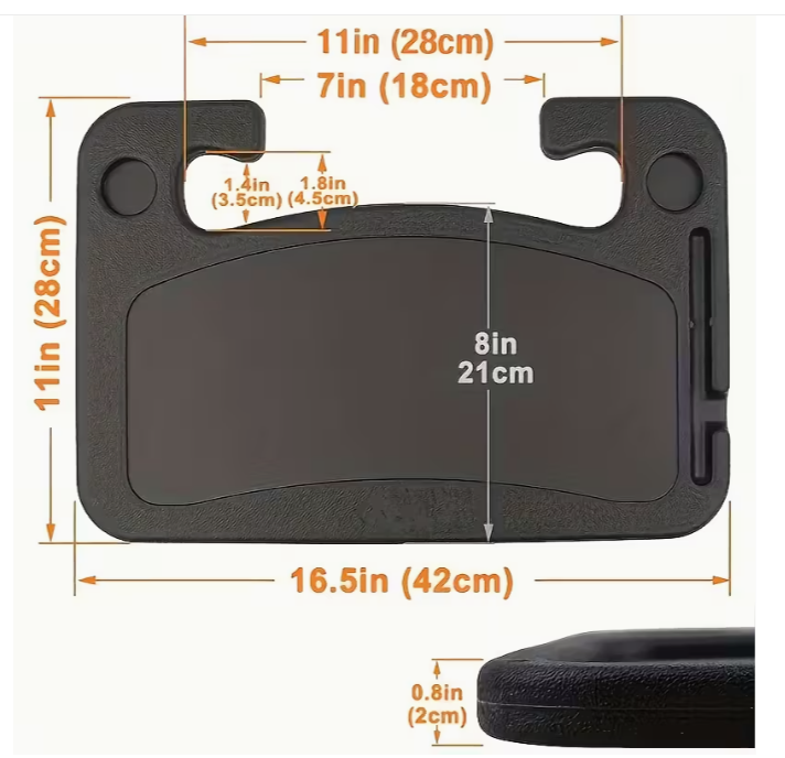 3-in-1 Multifunctional Car Steering Wheel Tray Table Gadget.