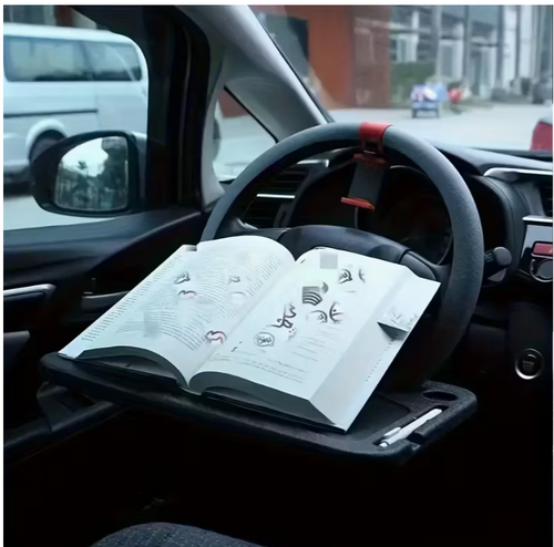 3-in-1 Multifunctional Car Steering Wheel Tray Table Gadget.