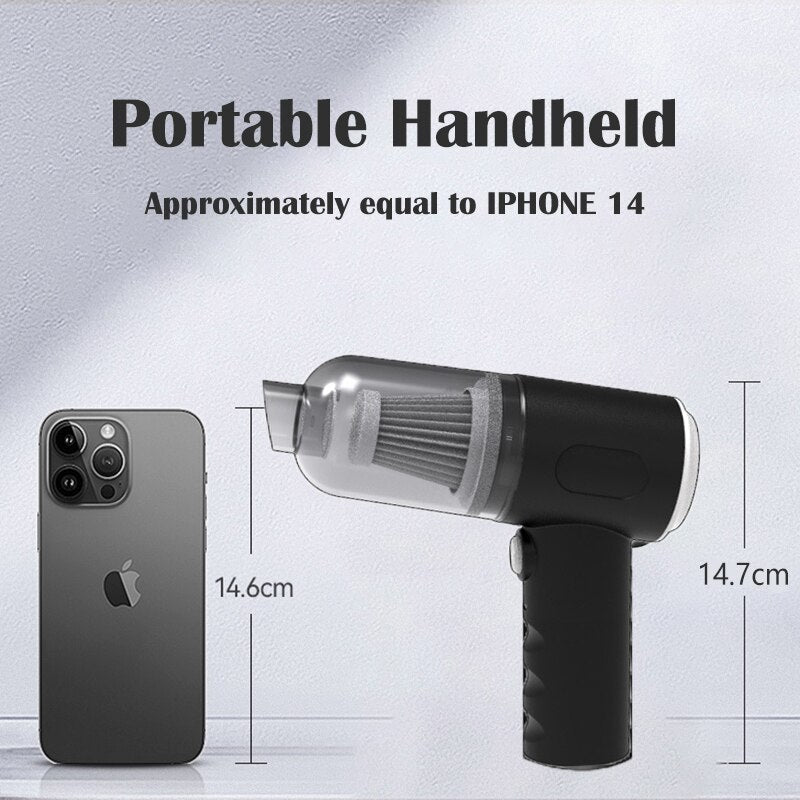 Wireless Car Smart Vacuum and Blower – Portable High-Power Auto Cleaner.